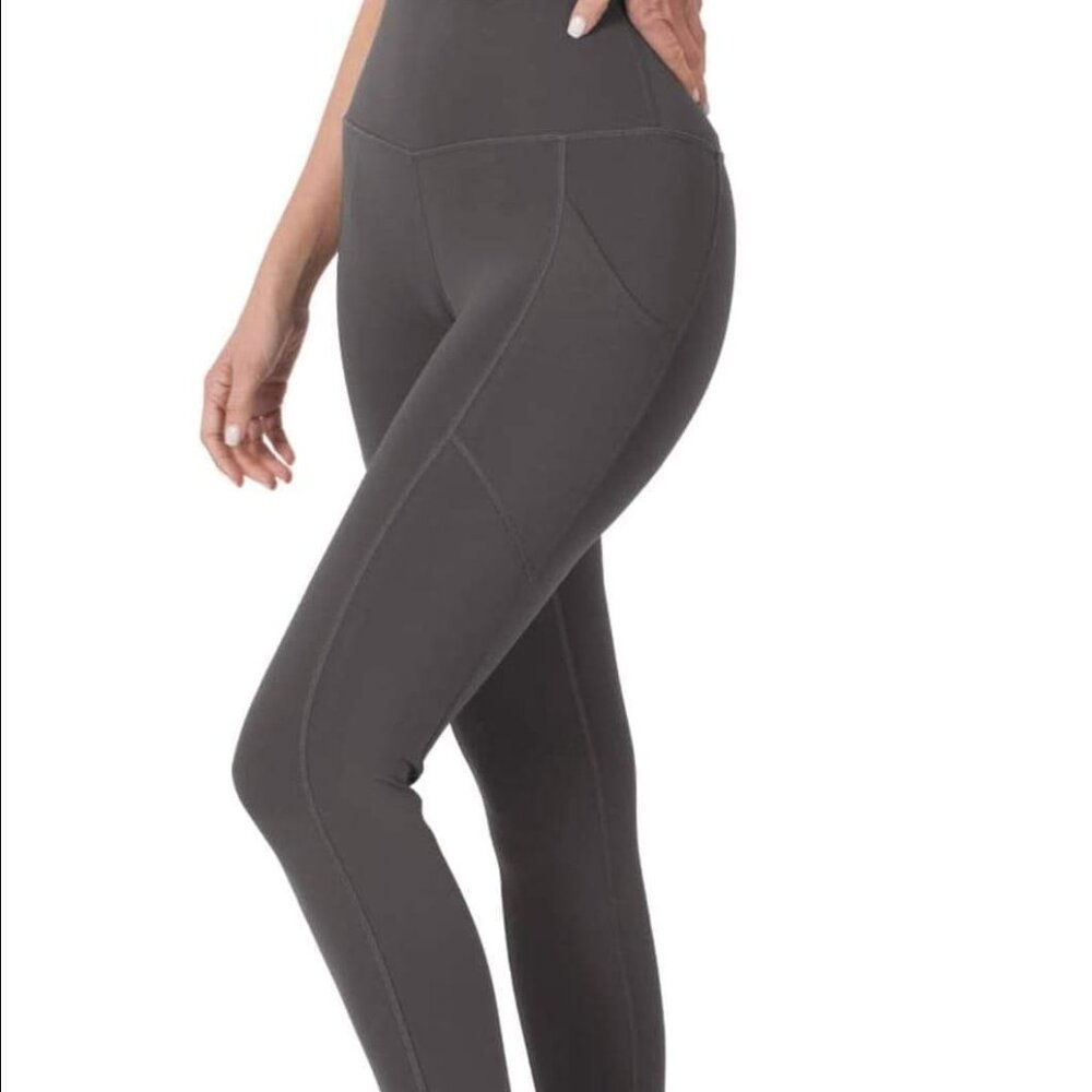 NEW! Grey Athletic Leggings with Pockets and Wide Waistband